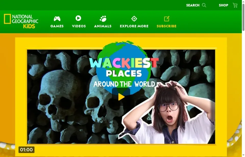 National Geographic Kids — 官网真实截图