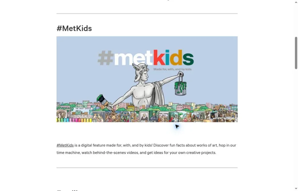 The Met #MetKids — Met 官方 #MetKids 介绍区实拍